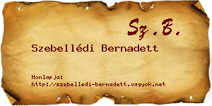 Szebellédi Bernadett névjegykártya
