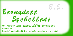 bernadett szebelledi business card